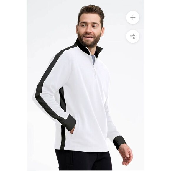 Swet Tailor Stretch Microfleece Quarter Zip Slalom Stripe Snow Pullover Sz XL - Picture 3 of 7